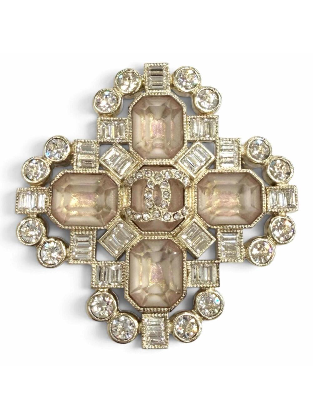 Chanel Cc Logo Brooch Sterling Silver #371411C11B
